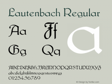 Lautenbach Regular 001.000 Font Sample