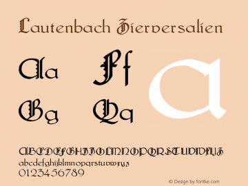 Lautenbach Zierversalien Version 001.000 Font Sample