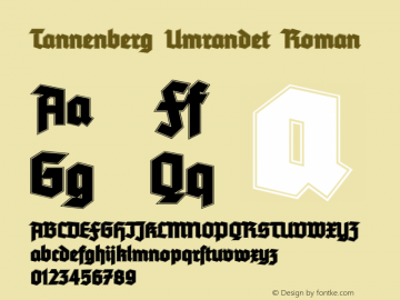 Tannenberg Umrandet Roman 001.001 Font Sample