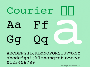 Courier 粗体  Font Sample