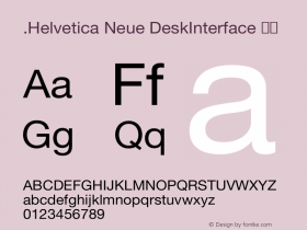 .Helvetica Neue DeskInterface 中等  Font Sample