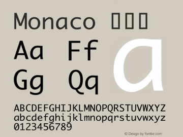 Monaco 常规体 图片样张