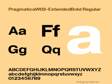 Pragmatica W02 Extended Bold Version 1.1图片样张