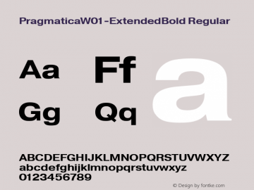 Pragmatica W01 Extended Bold Version 1.1图片样张