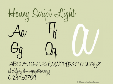 Honey Script Light 001.007图片样张