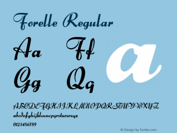 Forelle Regular 1.5 Font Sample