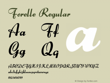 Forelle Regular 1.5 Font Sample
