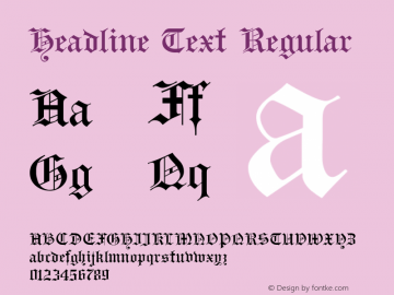 Headline Text Regular 1.0图片样张