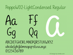 Peppo W02 Light Condensed Version 2.00 Font Sample