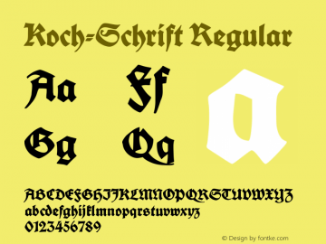 Koch-Schrift Version 2.007 Font Sample