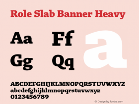 RoleSlabBanner-Heavy Version 1.000 | wf-rip DC20190115 Font Sample