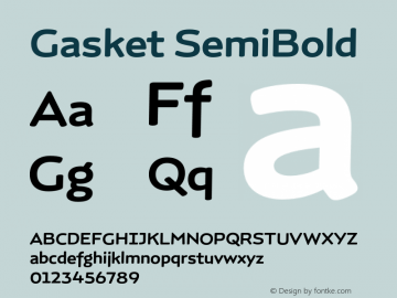 Gasket-SemiBold Version 1.000图片样张