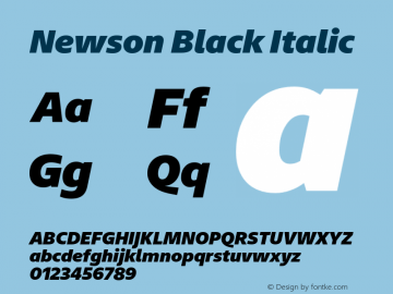 Newson-BlackItalic Version 1.0图片样张