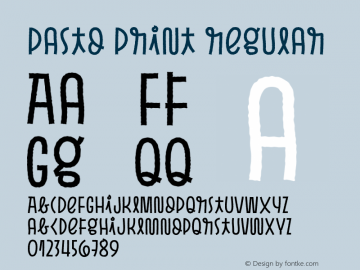 PastoPrint-Regular Version 1.000图片样张