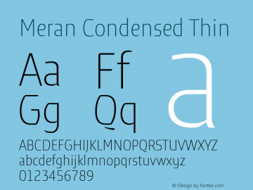 MeranCondensed-Thin Version 3.001图片样张