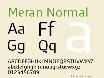 Meran-Normal Version 3.001 Font Sample