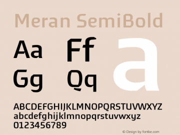 Meran-SemiBold Version 3.001图片样张