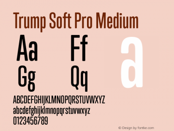 TrumpSoftPro-Medium Version 2.0 | wf-rip DC20131215图片样张