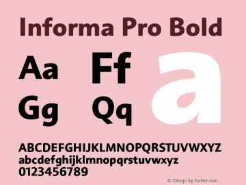 InformaPro-Bold Version 1.000 | wf-rip DC20090620 Font Sample