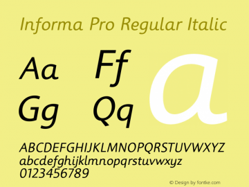 InformaPro-Italic Version 1.000 | wf-rip DC20090620图片样张