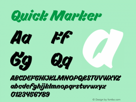 Quick-Marker Version 1.001 | wf-rip DC20171220 Font Sample