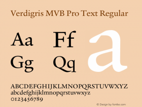 VerdigrisMVBProText-Rg Version 2.000图片样张