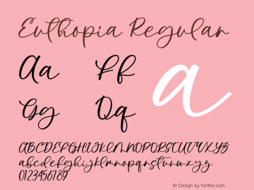 Euthopia Version 1.00;April 14, 2021;FontCreator 12.0.0.2567 64-bit图片样张