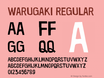 Warugaki 2.000 Font Sample