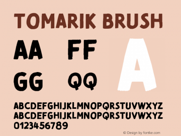 Tomarik Brush 1.000 Font Sample