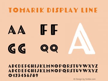 Tomarik Display Line 1.000 Font Sample