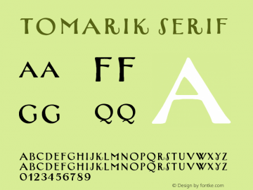 Tomarik Serif 1.000 Font Sample