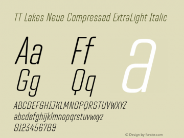 TT Lakes Neue Compressed ExtraLight Italic 1.000.18052020图片样张