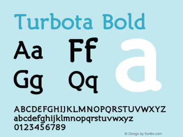 Turbota Bold 001.001 Font Sample