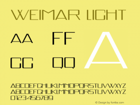 Weimar Light 1.006 Font Sample