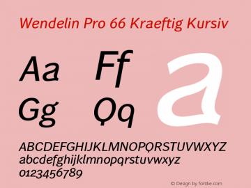 Wendelin Pro 66 Kraeftig Kursiv 5.011图片样张