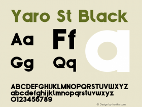 Yaro St Black 1.000 Font Sample