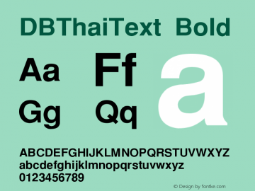 DBThaiText Bold Version 1.1 : May 12, 2003 Font Sample