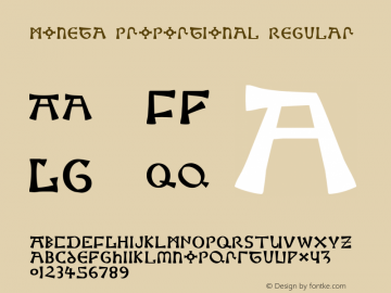 Moneta Proportional Regular 1.0 Font Sample