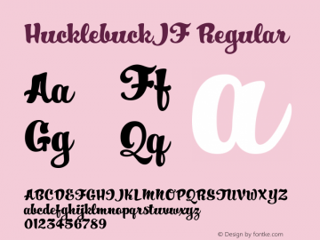 HucklebuckJF Regular Macromedia Fontographer 4.1.4 4/28/03 Font Sample