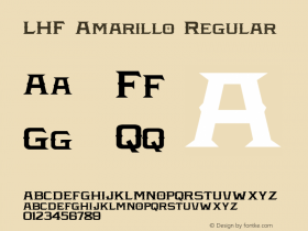 LHF Amarillo Regular Version 0.00 Font Sample