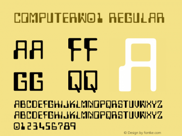 Computer W01 Version 1.2 Font Sample