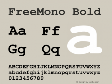 FreeMono Bold Version $Revision: 1.2 $图片样张