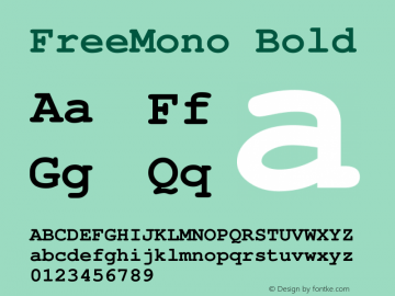 FreeMono Bold Version $Revision: 1.41 $图片样张