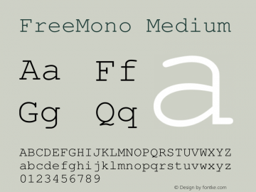 FreeMono Medium Version $Revision: 1.165 $图片样张
