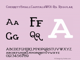 Cherritt Small Capitals W01 Rg Version 1.00图片样张