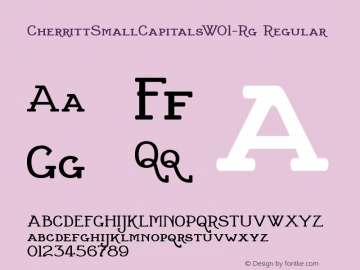 Cherritt Small Capitals W01 Rg Version 1.00 Font Sample
