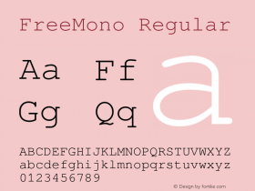 FreeMono Regular Version 0412.2268图片样张