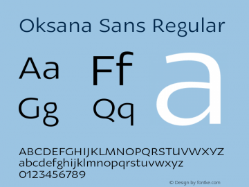 OksanaSans Version 1.002 Font Sample