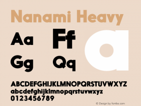 Nanami Heavy Version 1.003 Font Sample