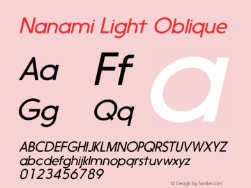 Nanami LightOblique Version 1.003图片样张